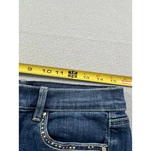White House Black Market WHBM 6R Slim Ankle Jeans Distressed Medium‎ Wash Blue thumbnail 4