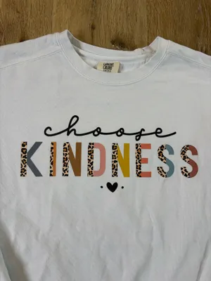Comfort Colors Choose Kindness Graphic Crewneck Sweatshirt thumbnail 3