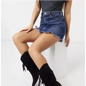 Free People High Waist Bailey Denim Mini skirt 26 thumbnail 2
