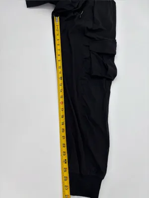 (E-576) lululemon athletica Black Cargo Joggers with Drawstring Waist thumbnail 10