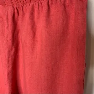IVY Brand Linen Cropped Pants Capri Sz Medium Naturecore thumbnail 2