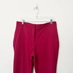 [ZARA] Red High Rise Straight Leg Ankle Length Trouser Work Career Pants NWT 10 thumbnail 4
