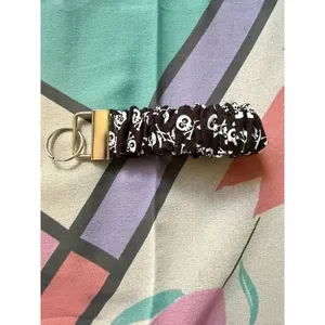 Skull & Crossbones Scrunchie Wristlet Keychain thumbnail 2