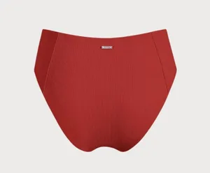 Berlook Red Ribbed Seam Full Coverage Bikini Bottom ONLY 62 thumbnail 6