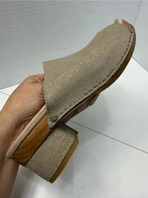 Dansko Maci Taupe Textured Leather Heeled Slide Sandals Size 36 thumbnail 11