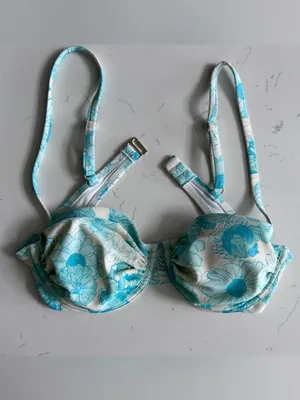 Shade & Shore Aqua Floral Women’s Two-Piece Swim Suit thumbnail 2