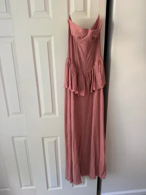 Anthropologie Mauve Peplum Dress thumbnail 5
