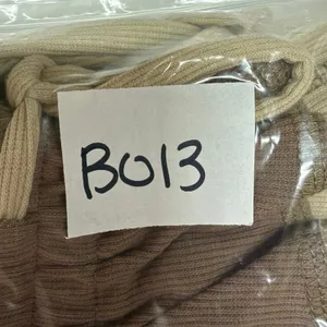 Boho Slouchy Sz L Harem Barrel Joggers Khaki Ribbed Colorblock Streetwear Fisoew thumbnail 12