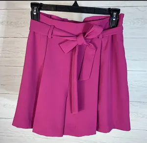 Uniqlo pink/purple belted shorts womens size XS thumbnail 10