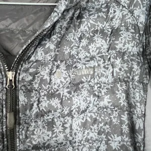 Columbia‎ Womens Gray Floral Quilted Full Zip Hooded Jacket XK0913 Size M thumbnail 6