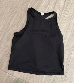 90 Degree By Reflex Black Racerback Crop Tank Size XS thumbnail 1