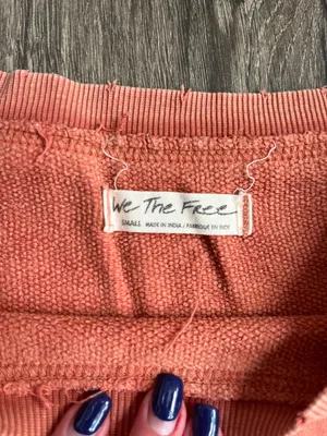 Free People Orange Striped Oversized Sweater thumbnail 2