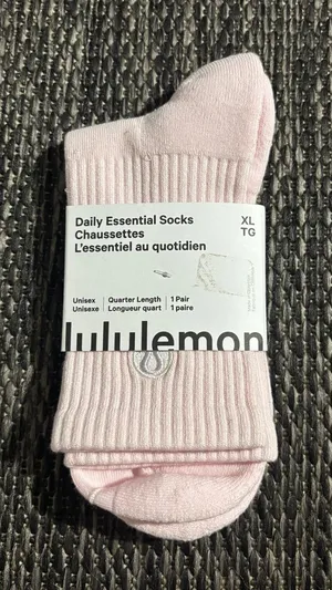 Lululemon Daily Essential Socks Blissful Pink Size XL thumbnail 1