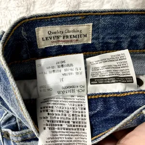 Levi's 501 Blue Medium Wash Denim Cut-off Button Fly Summer Beach Shorts 31 thumbnail 5