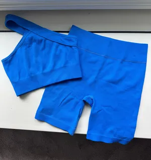 Amazon Workout Set Blue Ribbed thumbnail 1