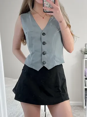 Cider NWT  Button Up V-Neck Vest thumbnail 1