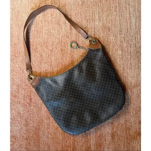 Vintage Celine Paris Brown Macadam Hobo Shoulder Bag Made in Italy thumbnail 6