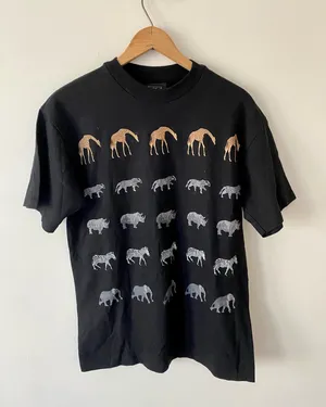 jlm the fashion group animal print shirt / made in usa / medium thumbnail 4