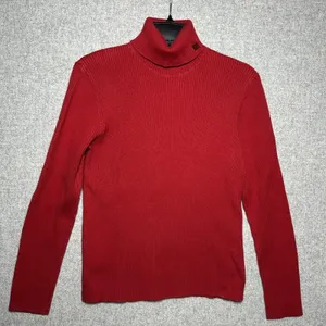 Lauren Ralph Lauren Large Womens Turtleneck‎ Sweater Red Long Sleeve Cotton thumbnail 1