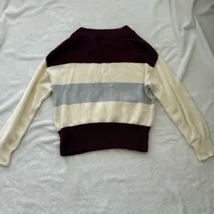 Lucky Brand Tiered color block cotton blend long sleeve sweater thumbnail 5