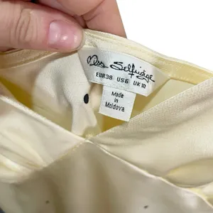 Miss Selfridge Cream/black Polka Dot Chiffon‎ Dress 6 thumbnail 4