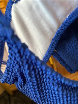 Textured Royal Blue Bikini Medium NWOT thumbnail 3