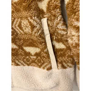 Columbia Sherpa Fleece Pullover Womens XL Southwestern Aztec Snap Neck Brown thumbnail 5