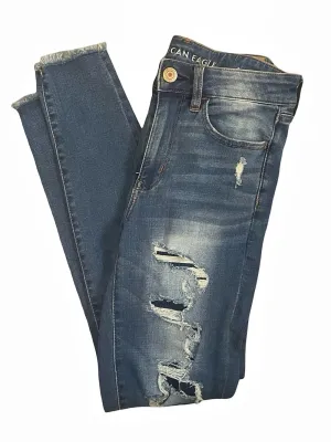 American Eagle Super Stretch Distressed Skinny Jeans Size 6 thumbnail 3