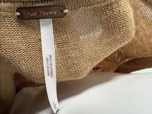 Free People Cropped Linen Tank Top Large thumbnail 5