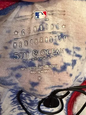 5th & Ocean Texas Rangers Blue & Red Graphic Tank Top thumbnail 3