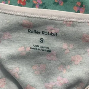 Anthropologie Roberta Roller Rabbit Blooms Pajama Top Tee Henley Floral Green Size US Small‎ thumbnail 13