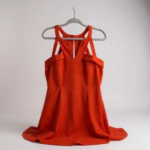 BCBG Orange Sleeveless Bodycon Dress With Strappy Back Detail Size 10‎ thumbnail 4