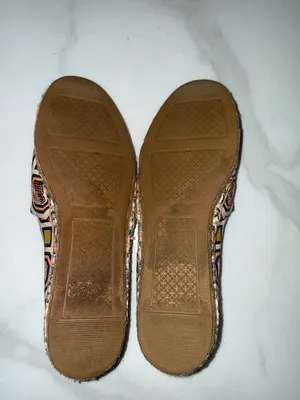Tory Burch Pink and Yellow Geometric Espadrille Flats thumbnail 8
