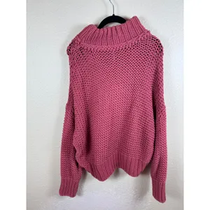 Free‎ People My Only Sunshine Chunky Knit Sweater Women M Oversized Boho Slouchy thumbnail 3