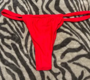 SHEIN Red Women’s Thong Bikini Bottom with Double Side Straps thumbnail 1