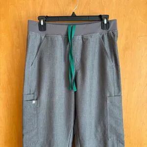 Figs Scrub Pants Women Small Gray T2001 Technical Collection Yoga Waistband thumbnail 2