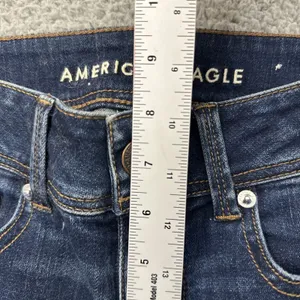 American Eagle Low Rise Kick Boot Jeans Boho Festival Rodeo Women's 4 x 29 thumbnail 8