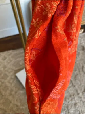 Universal Threads Orange‎ Floral Smocked Mini Dress Summer Boho XS Coastal Resort thumbnail 4