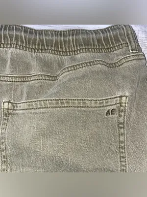 American Eagle Outfitters Olive Drawstring High-Rise Casual Shorts thumbnail 5