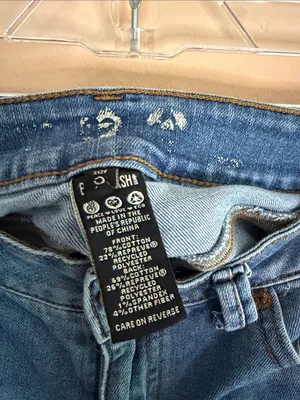 Rewash Distressed Light Blue High-Rise Jean Shorts thumbnail 2