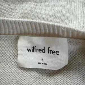 Wilfred Free 100% Merino Wool V-Neck Palomino Sweater Longsleeve Light Cream S thumbnail 9