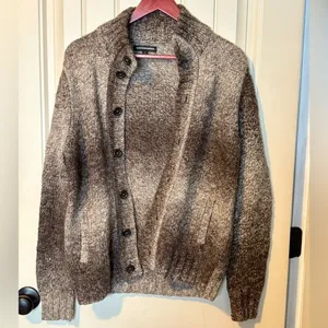 Express Design Studio Brown/Tan Chunky Loose Knit Wool Alpaca Blend Swea… thumbnail 3