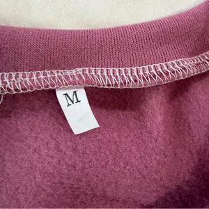 Women's NEW Mauve V-neck Sweatshirt with Kangaroo Pocket Size M #260368 thumbnail 2