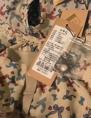 ELF SACK Beige Multi Bows Hearts Print Ruffled 3/4-Sleeve Blouse Top $70 NWT XL like M - L thumbnail 8