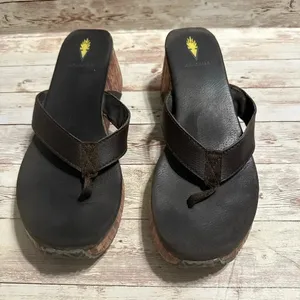 Volitale Platform Sandal Women’s Size 10 Brown Leather thumbnail 4