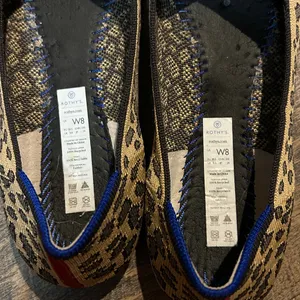ROTHY'S Retired The Flat Cheetah Leopard US 8‎ Luxury Ballet Flats Red Stripe thumbnail 6