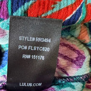 Lulu's Hipnotized Purple‎ Floral Tropical Patterned Romper Sz Medium Crackled thumbnail 6