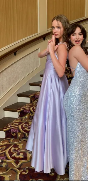 Purple prom dress camille la vie thumbnail 1