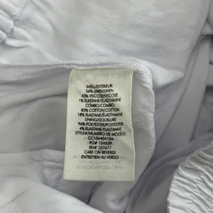 Alice + Olivia Cargo Buckle Joggers White Size Medium Linen Blend thumbnail 11