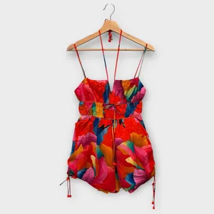 FARM Rio Ombre Chita Red Romper Size XS thumbnail 6
